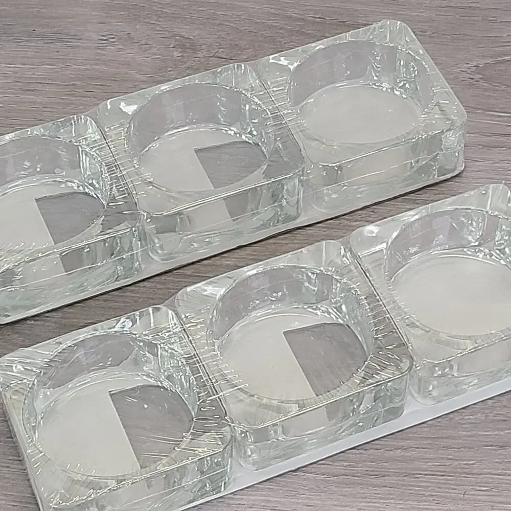 Ikea Glass Square Tealight Votive Candle Holder 3 Pack Set Of 2 NEW